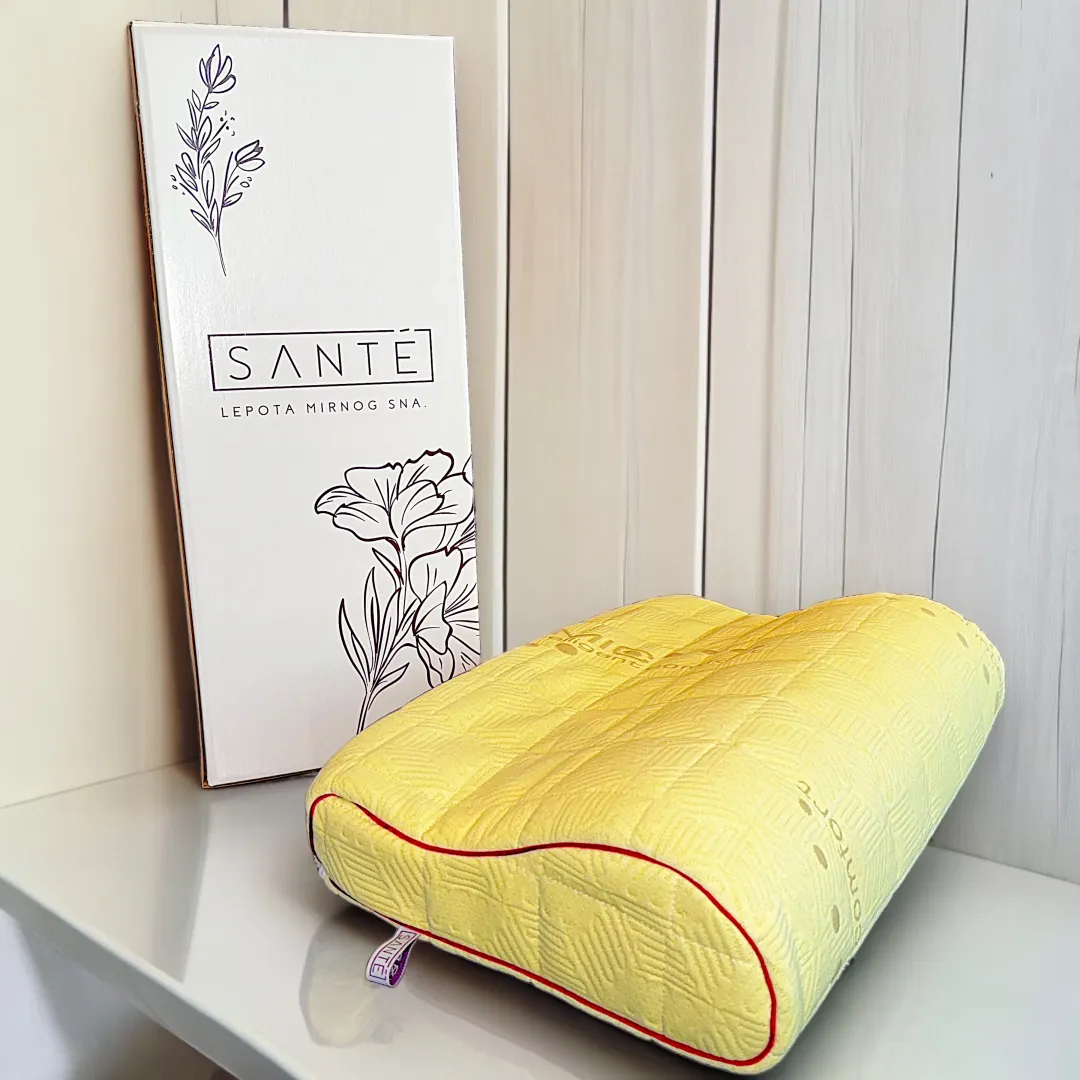 Anatomski jastuk 30x50 žuti